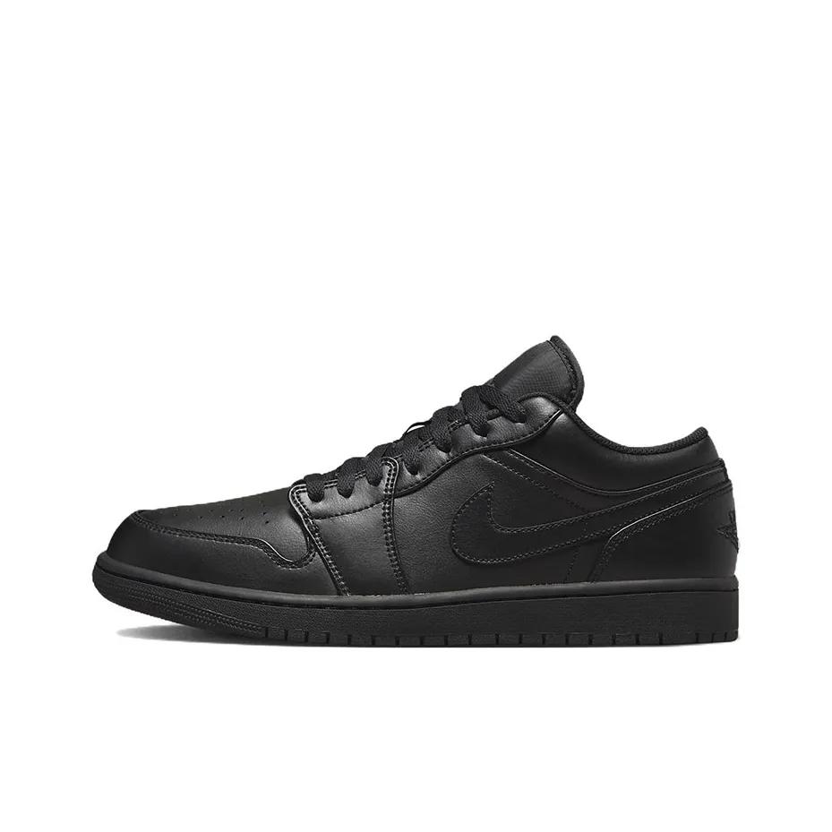 Jordan Air Jordan 1 Cow Leather, Leather Cushioning Slip Resistant Abrasion Resistant Low top Vintage Basketball Shoes 553558-093(Team695-)