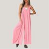 Women's Casual Summer Loose Jumpsuit Sleeveless Tank Top V Neck Wide Leg Jumpsuit Women's Work Wear Jumpsuit