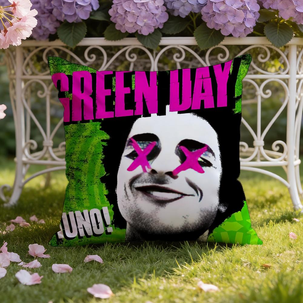 Чехол на подушку D-Green Day Band для дома и автомобиля, двойного назначения: Двусторонняя конструкция для максимального комфорта