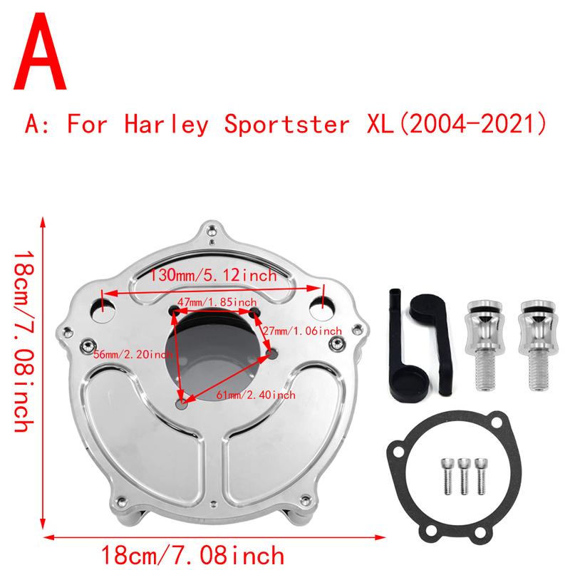 RSD Фильтр воздушного фильтра Clarity Хром Для Harley Sportster Iron 883 1200 Dyna Softail FXSTC Fat Bob Touring FLHT FLHTC