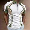 Casual Men's Fashion Printed Short Sleeve POLO Shirt T-shirt