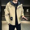 Spring and Autumn Fashion Trendy Hooded Jacket Men's New Handsome Youth Casual Korean Version Versatile Work Jacket