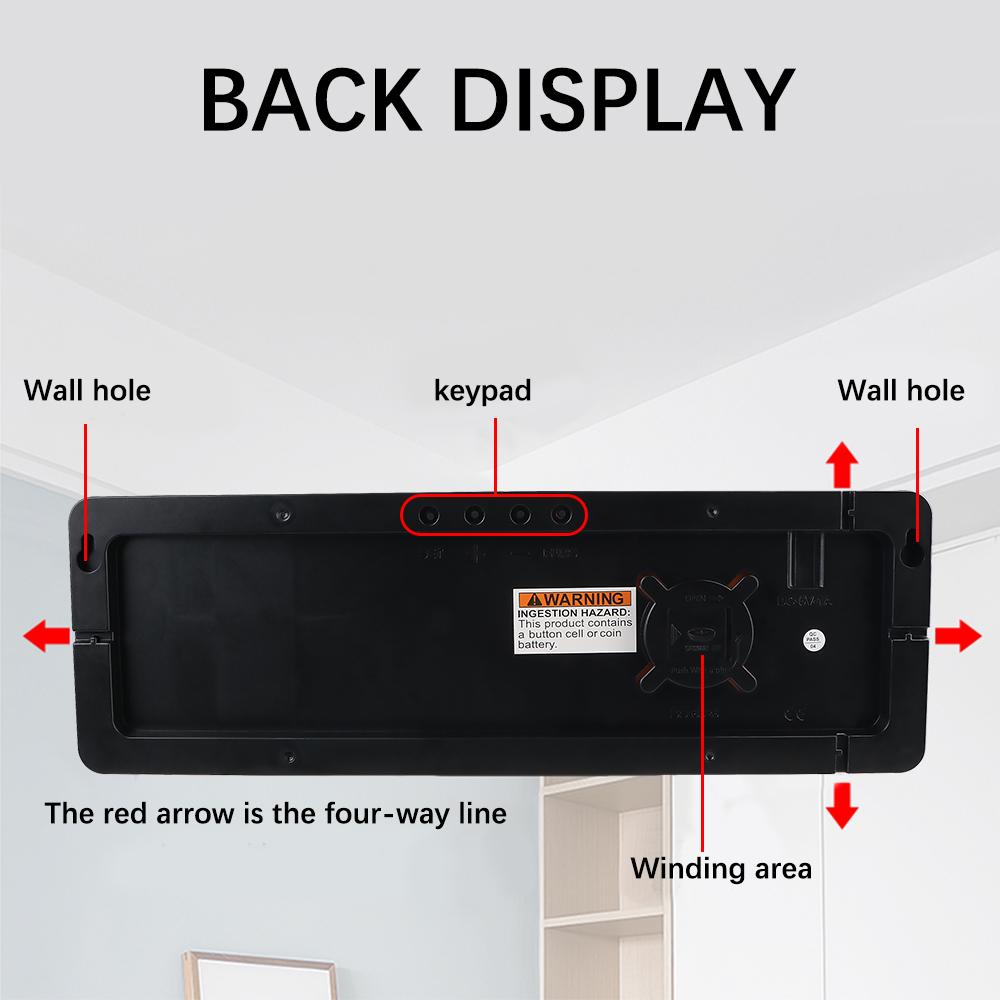 Память выключения Большие цифровые настенные часы Пульт дистанционного управления Двойные будильники Светодиодные часы Настольные часы Настенные часы Температура Дата Неделя Дисплей