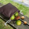 Outdoor Foraging Case Bag Leather Bushcraft Bag Vegetable Harvest Garden Fruit Picking Waist Tools Storage Hanging Pouch Camping