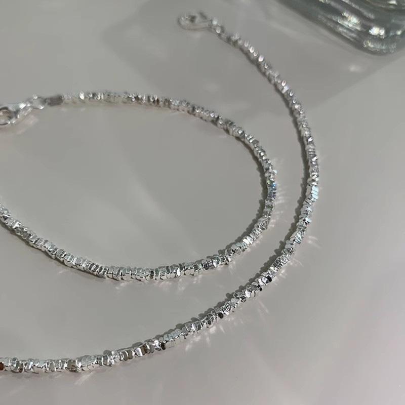 Высококачественный геометрический браслет из стерлингового серебра 925 пробы для женщин - Дизайн ниши «легкая роскошь», украшение для рук из чистого серебра, подарок