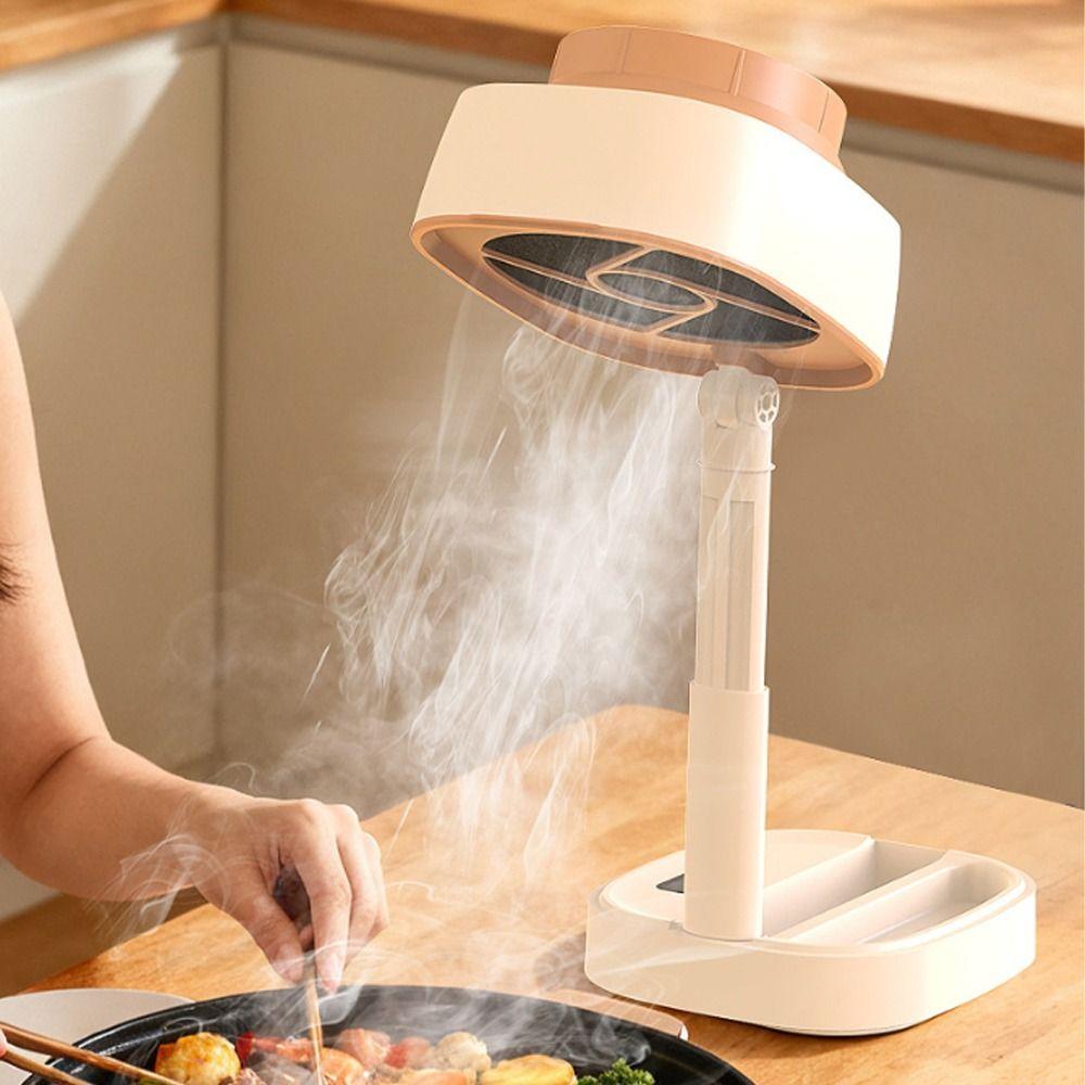 High Suction Power Folding Mini Range Hood Adjustable Angle Cooking Fume Extractor  Home Kitchen