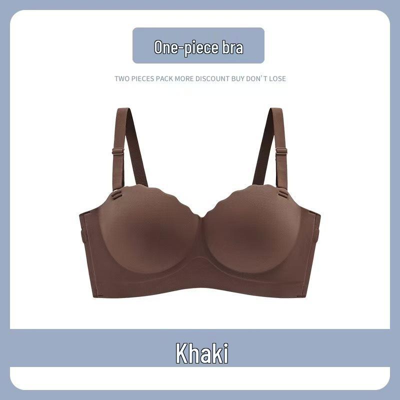 Нескользящий бесшовный комплект нижнего белья пуш-ап без бретелей для маленькой груди