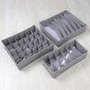 3Pcs Storage Drawer Organiser Storage Box Tidy Socks Bra Ties Draw Divider Underwear Box