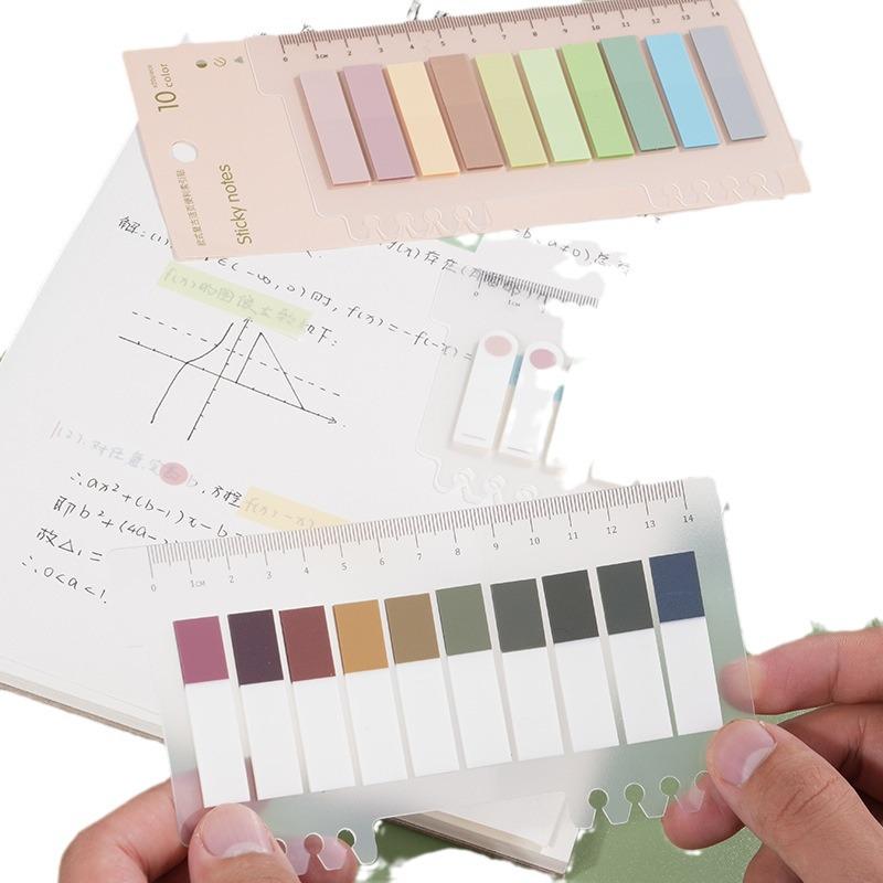 Morandi Color PET Sticky Note Key Mark, Small Fresh, перезаписываемые, с отрывными листами, пластиковый материал