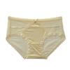 Women's Thin New Hollowed Out Retro Mesh Breathable Lace Mid Waist Panties