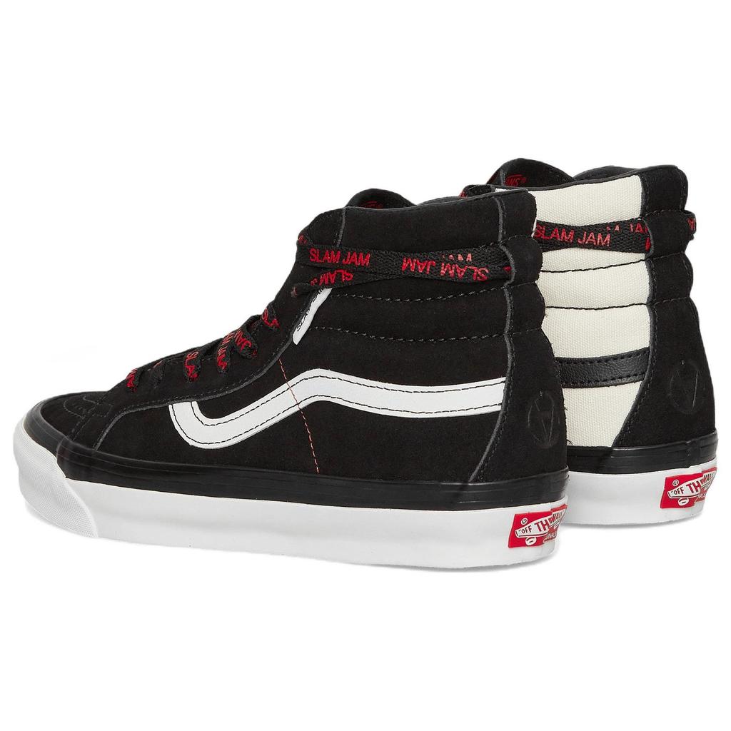 Vans Slam Jam X Sk8 Og Lx Повседневные Прочные Высокие Кеды для Скейтборда Унисекс Кроссовки Черно-Белые VN0A4BVBIWV