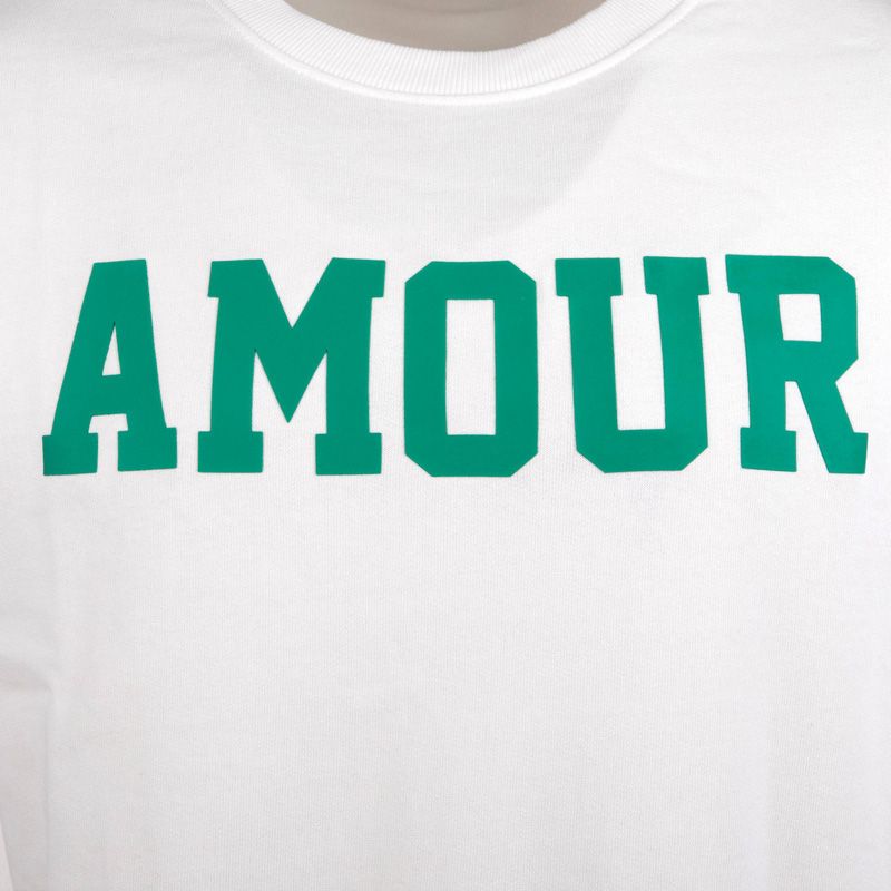 Белый свитшот с зеленым принтом Love Мужской DEELUXE 74