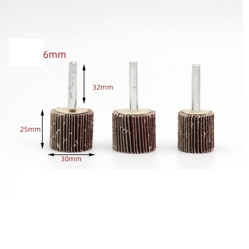 10 шт. 6 мм на хвостовике полировальный круг для деревообработки, металлообработки, шлифовальная головка для сверла с зернистостью 80 #, наждачная бумага, шлифовальный клапан