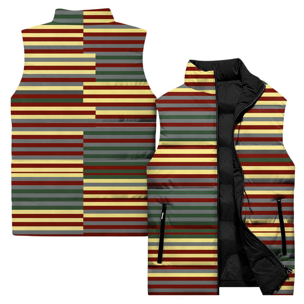 Ladies' Casual And Fashionable Sleeveless Vest Conventional Pattern Cotton Jacket