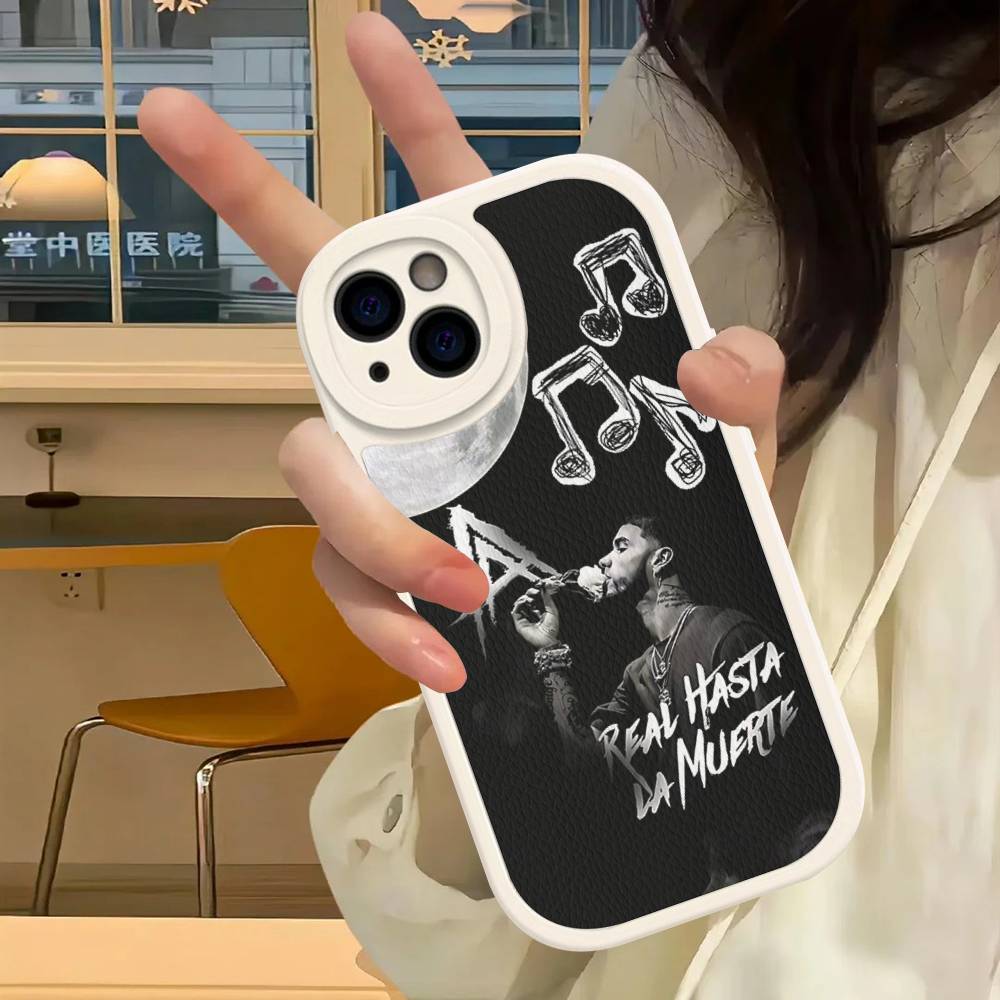 Anuel AA Rapper For IPhone 16 15 14 13 12 11 Pro Max Plus Leather Phone Case