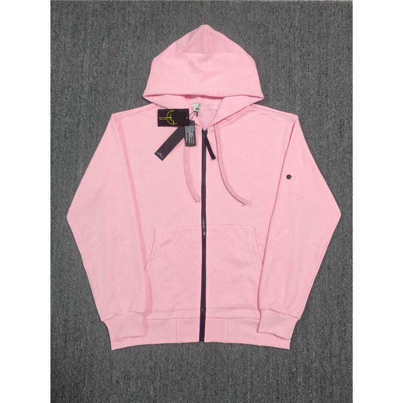 Унисекс Осенне-Зимняя Куртка-Толстовка с Капюшоном на Молнии с Нашивками