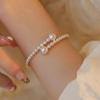 Elegant French Pearl Bracelet: Chic Retro Design for Women
