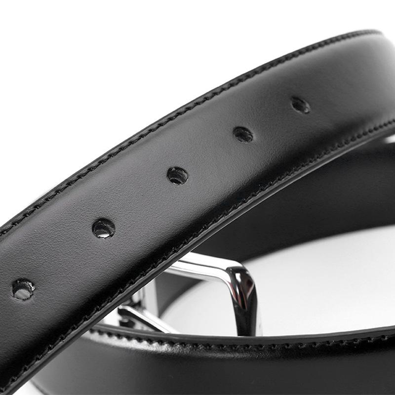 Ремень мужской ремень, двухслойный из коровьей кожи с пряжкой из цинкового сплава, повседневный мужской кожаный ремень