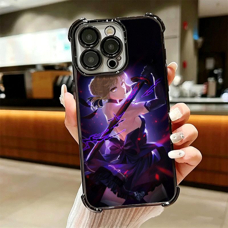 Чехол для телефона с покрытием Сабер из Fate Zero Stay Night Для Iphone 16 17 Pro Max Air 16E 14 15 Plus 12 13 Mini Ударопрочный чехол с подушкой безопасности