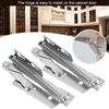 2 Pieces Silver Spring Hinges Heavy Duty Sofa Hinge Lifters Folding Lifting Bracket  Toy Chest