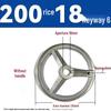 Chrome-Plated Cast Iron Handwheel with Square and Round Corrugated Edges for Industrial Machine Tools