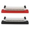 Power Distribution Terminal Block 12 Way 150A 12 To 48V Stainless Steel Rust Proof Terminal Bus Bar Block for Boat Car