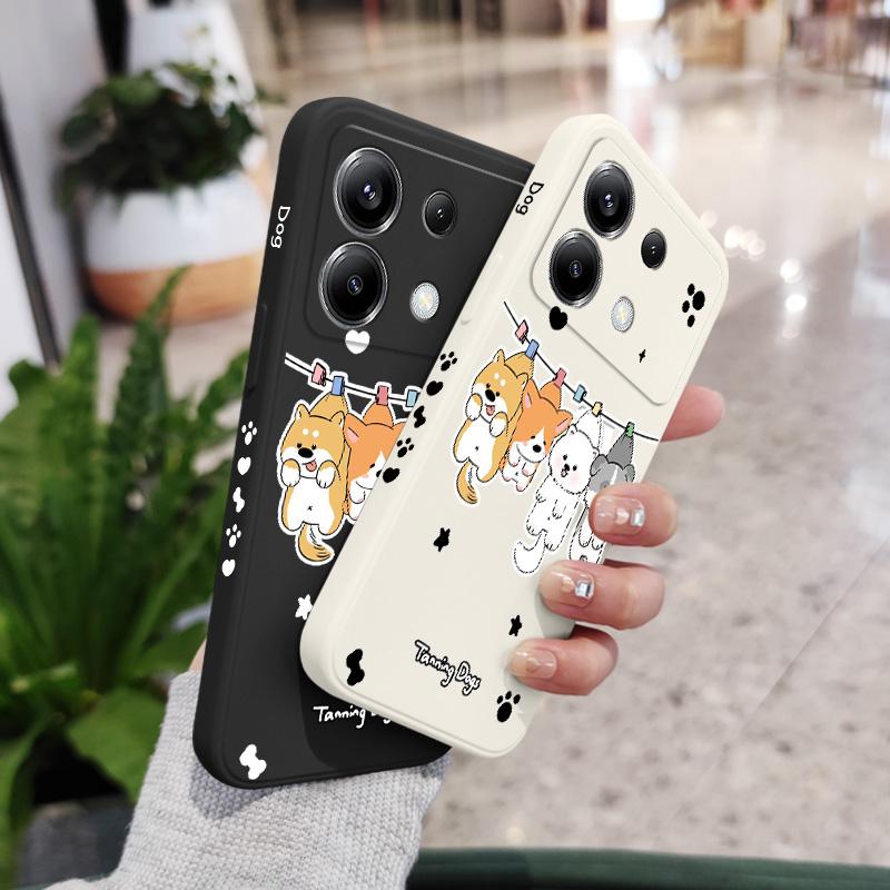 Hanger Dog Phone Case For Xiaomi Poco F7 X7 X6 F6 M6 M5 M5S F5 X5 F4 X4 M4 F3 M3 X3 Pro Ultra 4G 5G GT Silicone Cover