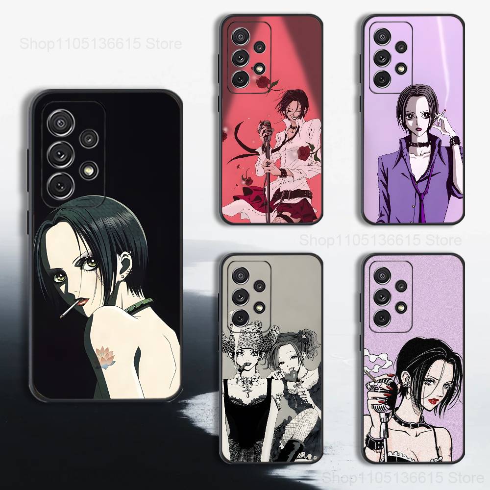 Аниме N-Нана Осаки Милый Чехол Для Телефона Для Samsung S25,S24,S23,S22,S21,S20,S10,S9,Ultra,Plus,Lite,FE,Мягкий Силиконовый Черный Чехол