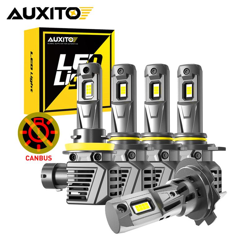 AUXITO 2 шт. 22000 лм Турбо H8 H9 H11 Светодиодная фара 120 В Super Bright 6500K Canbus H7 9005 HB3 9012 HIR2 Светодиодная лампа для фары 12 В