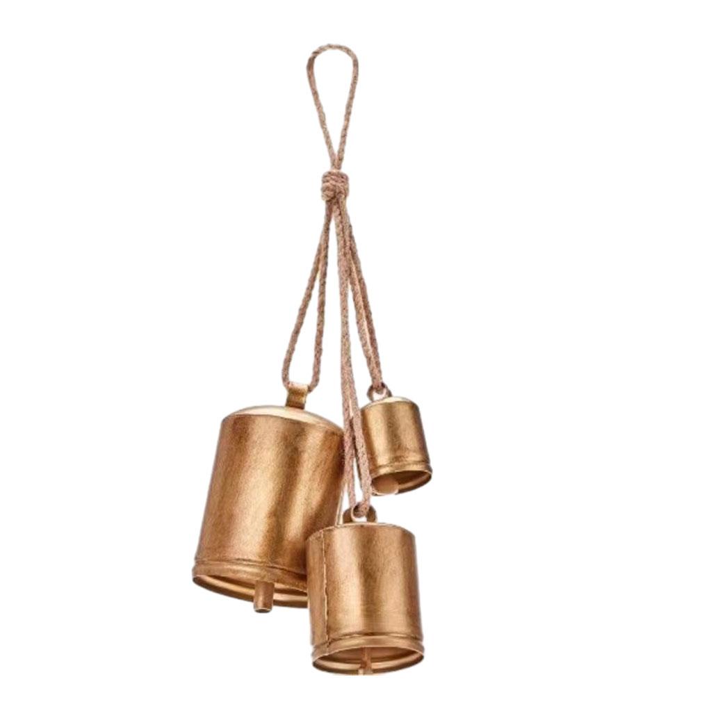 Рождественский колокольчик Праздничные украшения для радостного праздничного сезона Винтажный рождественский коровий колокольчик Легко