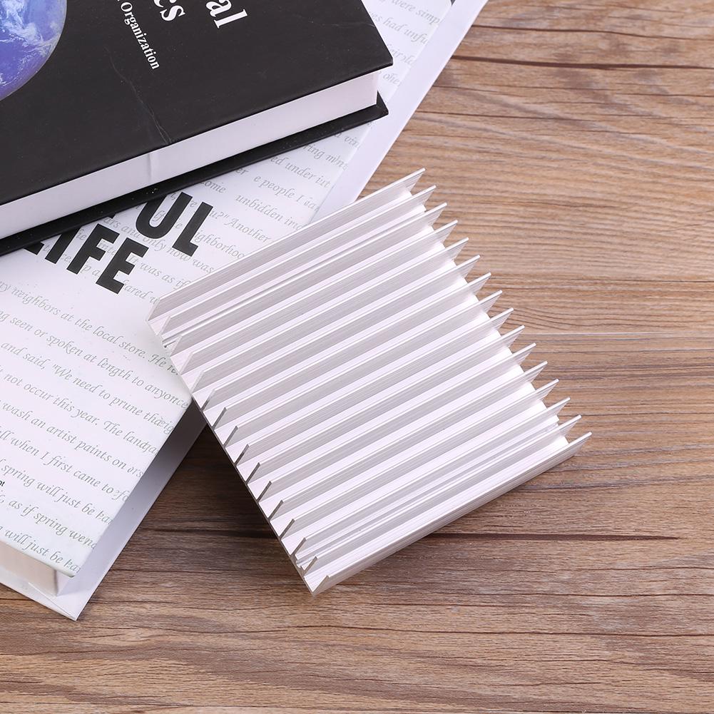 1pc Aluminium Heatsink Good Thermal Conductivity Heat Sink Cooling Fin 100*100*18MM