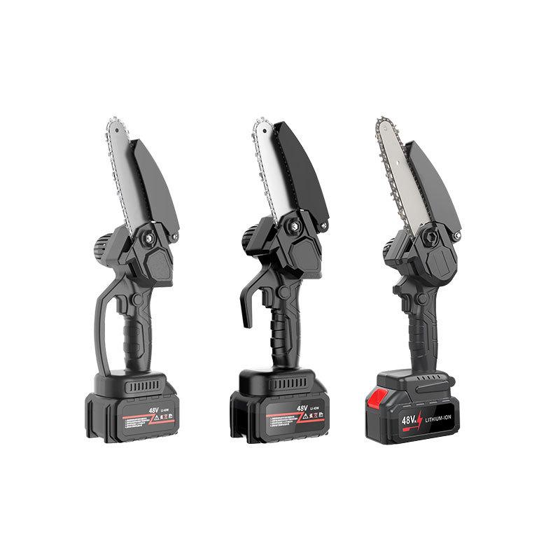 Аккумуляторная мини-электрическая пила для деревообработки — литиевая, для работы одной рукой, беспроводная, для домашнего хозяйства и лесозаготовок на открытом воздухе.