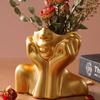 Home Resin Vase Gold White Black Human Body Shaping Art Flower Planter Personalized And Creative Decoration Handicrafts Ornament
