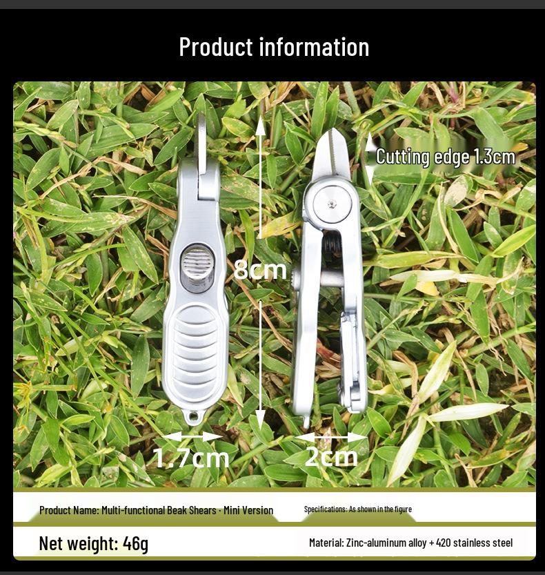 Компактные рыболовные ножницы для улицы: Мультитул для резки лески, работы с приманками и вязания узлов