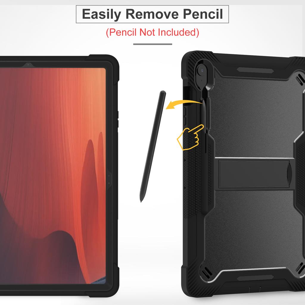 Anti-Slip Armor Case For Samsung Galaxy Tab S10 FE Plus 2025 13.1 inch SM-X620 SM-X626B 3-Layers Hybrid Stand Cover Shockproof