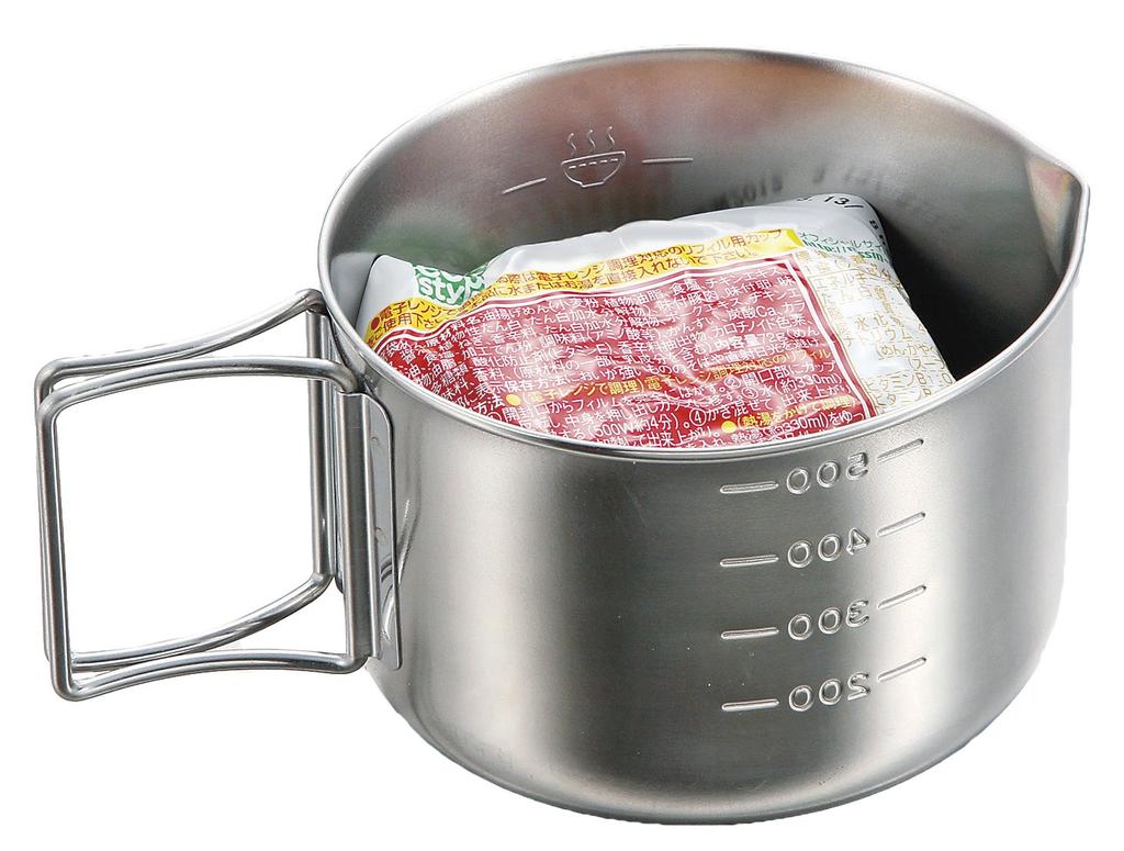 CAPTAIN STAG Скороварка для рамэна из нержавеющей стали, 570 мл, сменный блок M-5512