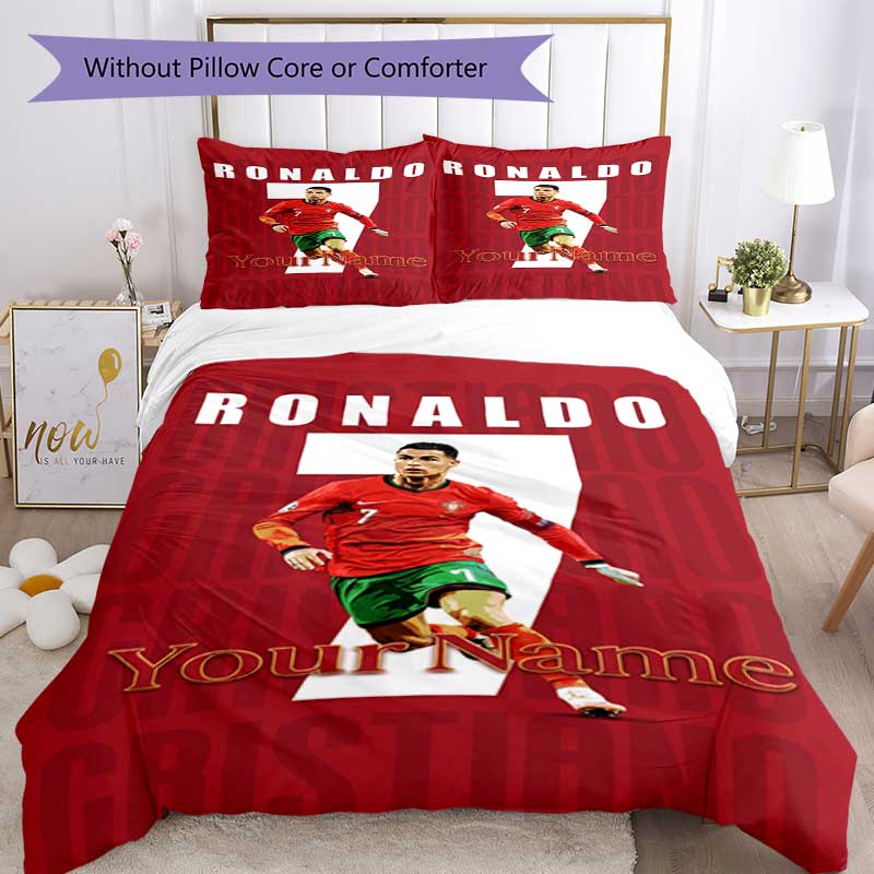 Cristiano Ronaldo 29 Customize your name Bedding Set Breathable Duvet Cover with Pillowcases Home Decoration Birthday Gift