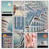 Modern Architecture Museum Graphic Abstract Posters Minimalist Prints Canvas Painting Wall Art Pictures Home Living Room Decor