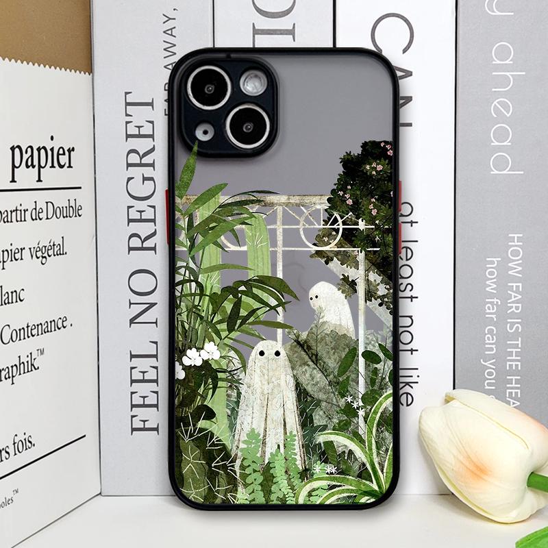 Эстетичный милый чехол для телефона с рисунком призрака для Xiaomi Redmi Note 14 Pro Plus 4G 13 12 11 11T 10 Pro+ 9S 8 PRO 5G Задние крышки Хэллоуин