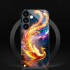 Чехол из закаленного стекла 'Огненный Феникс' для Samsung Galaxy S26 S25 S24 S23 S22 S20 FE/Ultra/Plus, противоударная задняя крышка