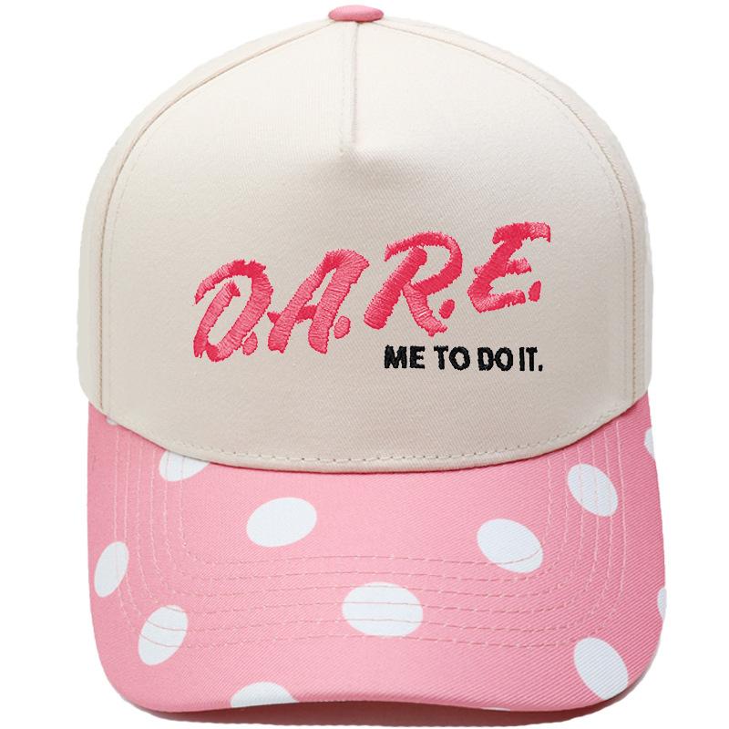 D.A.R.E. ME TO DO IT. Truck Driver Hat Embroidery Vintage Color Matching Baseball Cap for Men and Women