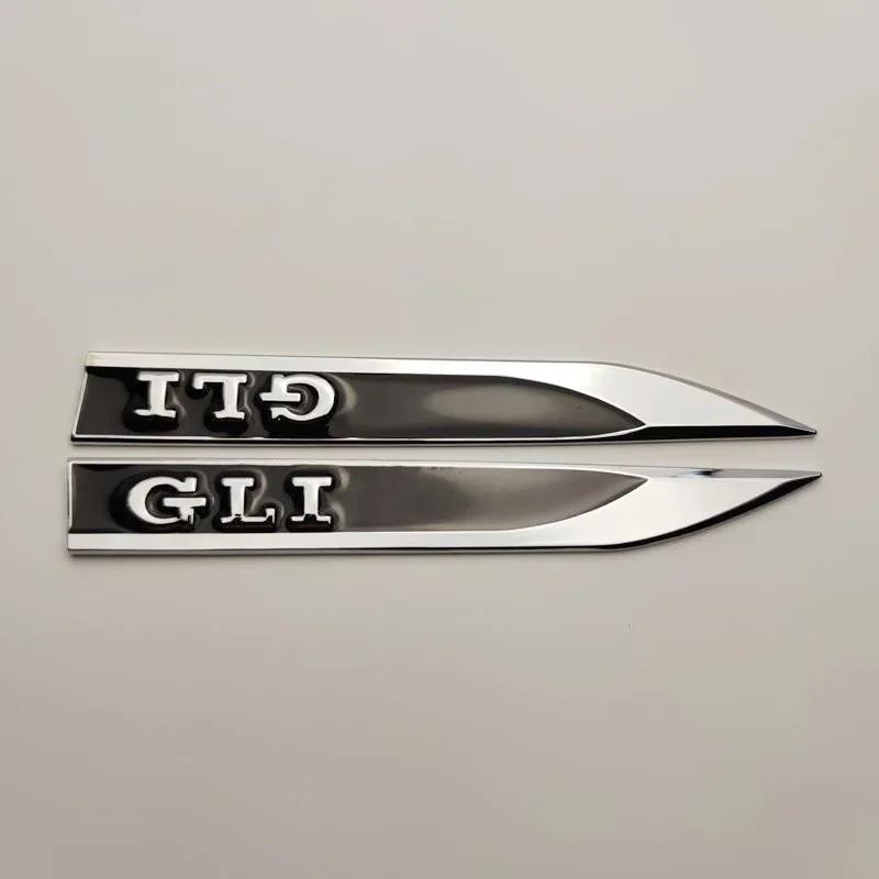 OPQ1 2026 Hot VOLKSWAGEN 1Pairs 3D Metal Car GLI Logo Letters Front Side Fender Badge Emblem Sticker For VW Sagitar Jetta GLI MK5 MK7