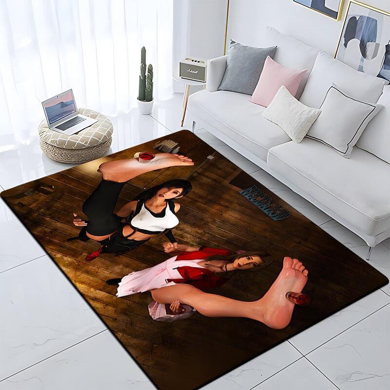 Ковер Final Fantasy с художественным принтом для гостиной, спальни, детские коврики, мягкий кухонный коврик, нескользящий фланелевый ковер, напольный коврик