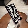 Чехол с 3D-рисунком пламени с покрытием для Samsung S25 S24 Plus S22 S23 Ultra A16 A06 A55 A15 A54 A14 Модный полый противоударный чехол