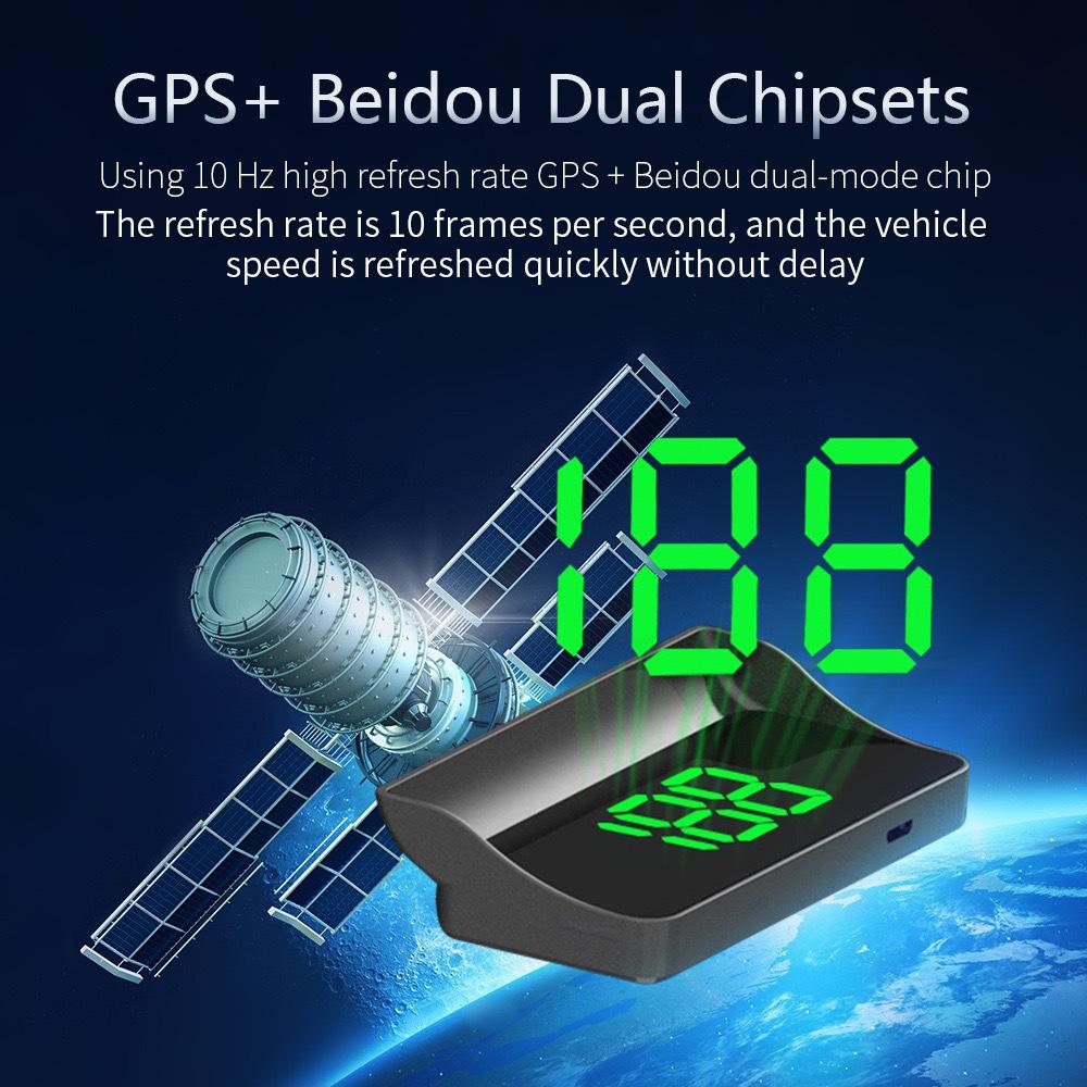 Новый GPS HUD спидометр: Отображает скорость в км/ч/миль/ч