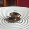 1 Набор Кукольный домик Французский Мини Кофейная чашка и блюдце Набор Миниатюрный Декорация сцены послеобеденного чая Аксессуары для кукол Игрушки
