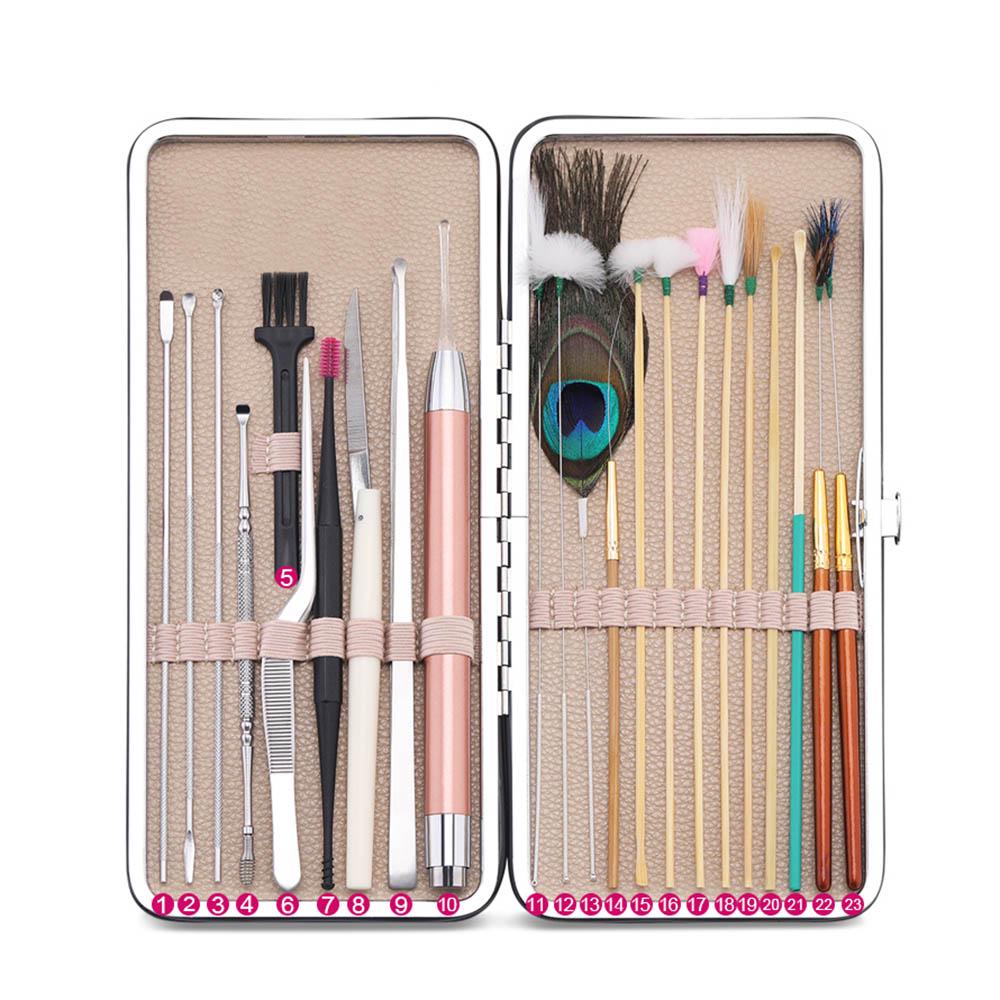 23 шт., набор для удаления ушной серы, набор для удаления ушной серы, ложка для удаления ушной серы, инструменты для ухода за ушами для массажа ушей для взрослых