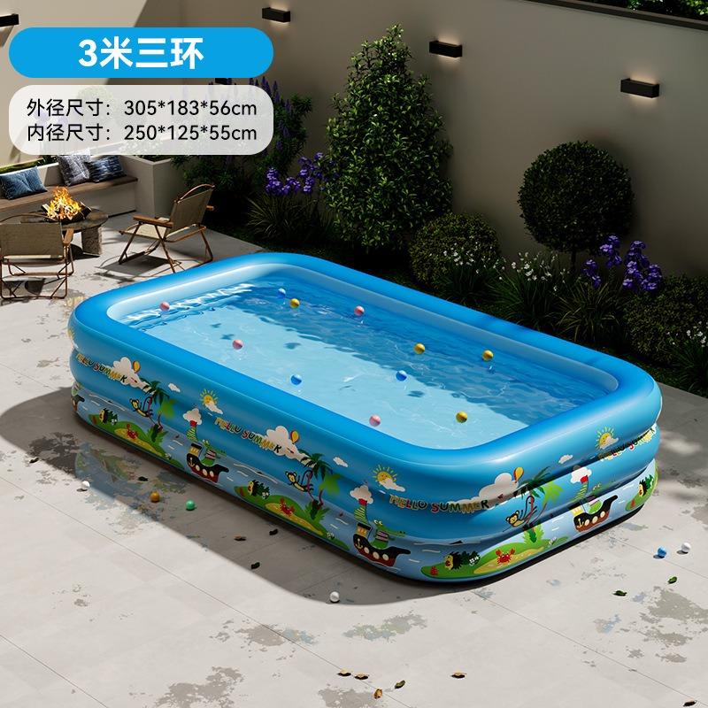 1PC Inflatable Outdoor Pool, Durable PVC Material, Multiple Components for Outdoor Bathtub Backyard Fun and Family Gatherings