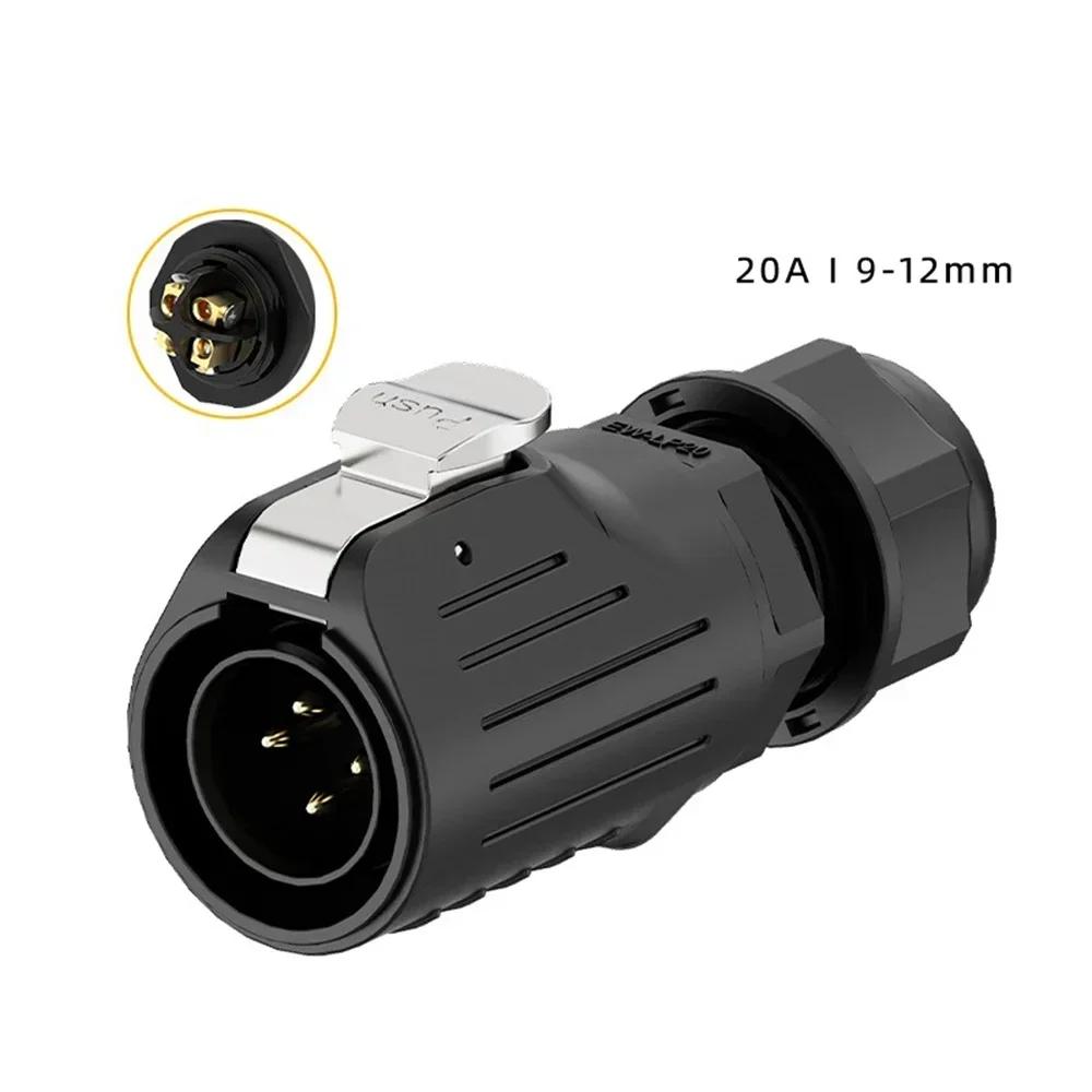 EW-LP20 Беспаечный Винтовой Разъем Push-pull Самоблокирующийся IP68 2 3 4 5 6 7 Контактов Промышленный Разъем Наружный Адаптер для Соединения M20