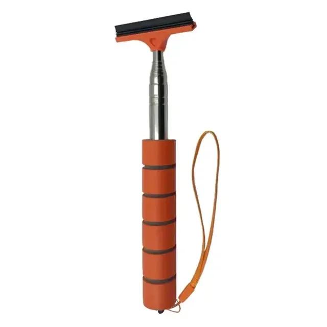 Ручной стеклоочиститель для зеркала заднего вида автомобиля, стеклоочиститель, телескопический выдвижной многослойный чистящий блок из нержавеющей стали, щетка для мытья окон